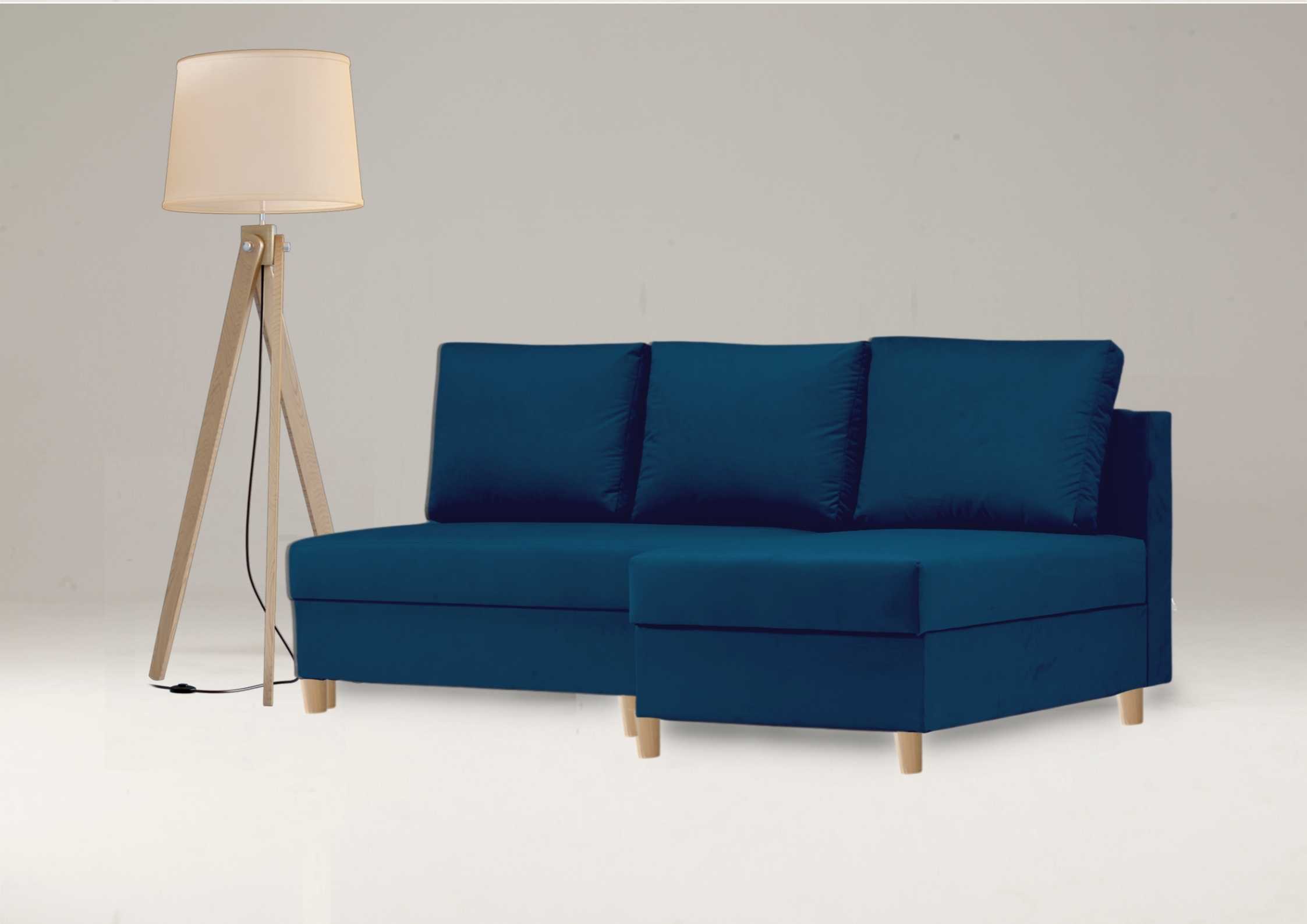 Narożnik 200cm granatowy